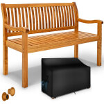 Tillvex banc de jardin en bois marron clair 125 cm / 2 - 3 personnes banc de parc banc massif jardin ...