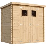 Timbela - abri de jardin en bois - stockage ext�rieur l204xl142xh200cm / 2. 22m2 - petit abri � outils, ...