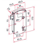 Tirard ? serrure modulox � p�ne r�glable noir pour portail ? polyamide et inox ? r�versible sans outils ...