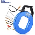 Tire fils electricien aiguille 4, 5mm 50m, electrique solide c�ble fibre de traction avec 7 adaptateur ...