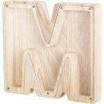 Tirelire alphabet en bois avec autocollants lettres, jeu �ducatif apprendre �pargner enfant no�l