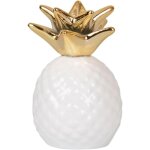 Tirelire ananas c�ramique r�sine blanche d�co moderne maison, id�e cadeau originale accessoire mignon ...