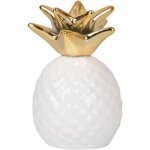 Tirelire ananas c�ramique r�sine blanche d�co moderne maison, id�e cadeau originale accessoire mignon ...