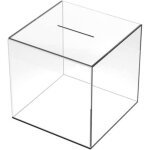 Tirelire carr�e en acrylique sans ouverture, � casser pour r�cup�rer l'argent, id�ale comme cadeau
