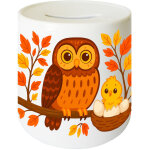 Tirelire en c�ramique hibou 9, 5 cm