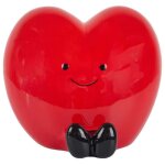 Tirelire d�co c?ur  kawaii  14cm rouge