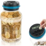 Tirelire electronique 1. 8l, tirelire �lectronique num�rique avec �cran lcd compteur automatique de pi�ces ...