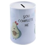 Tirelire en mtal avocat, 12, 5 x 8 cm, design moderne, idale pour conomiser et dcorer