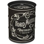 Tirelire en m�tal tonneau de p�trole ford vintage logo