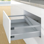 Tiroir casserolier en kit - hauteur 94 mm (186 mm avec bandeaux) - arcitech - d�cor : anthracite - longueur ...