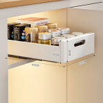 Tiroir coulissant extensible pour meubles de cuisine, tiroir de rangement coulissant adh�sif - sans per�age ...