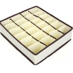 Tiroir de rangement pliable  24 compartiments pour vtements, sous - vtements, chaussettes (beige)
