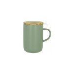 Tisaniere 475 ml vert couvercle bois selef 7912013
