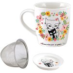 Tisanire springy en porcelaine avec infuseur