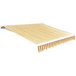 Tissu d'auvent jaune tournesol / blanc 6 x 3 m (cadre non inclus)