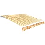 Tissu d'auvent jaune tournesol / blanc 6 x 3 m (cadre non inclus)