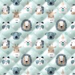 Tissu matelass polisson bleu azur 138 cm