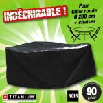 Housse protection indechirable table ronde + chaises 200 Housse protection indechirable table ronde + chaises 200