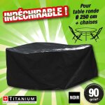 Housse protection indechirable table ronde + chaises 250
