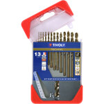 Tivoly ? coffret 13 forets m�taux hss - e5 (cobalt 5%) gradu�s slr pointe en croix � 1, 5 � 6, 5mm