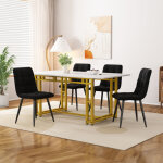 Tkopy ensemble table � manger dor�e 120 x 70 cm avec 4 chaises, ensemble table � manger moderne pour ...