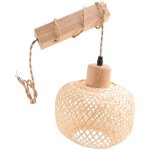 Applique murale rétro tissé rotin bois appliques salon lampe de chevet vintage chambre décoration Éclairage ... Applique murale rétro tissé rotin bois appliques salon lampe de chevet vintage chambre décoration Éclairage ...