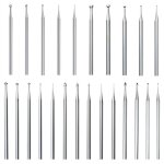 Tlily - ensembles de 24 fraises  tige 3 / 32 pouces, comprenant des bille, embouts rglage pierre, hart ...