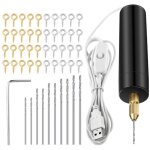 Ensemble de perceuse lectrique en rsine, comprenant des vis  ?il, outils forets torsads, une mini ...