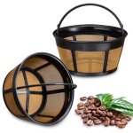 Filtre  caf rutilisable, filtres panier 8 - 12 tasses de remplacement avec fond en acier inoxydable ...