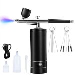 Kit arographe compresseur sans fil rechargeable, 30psi, portable, ensemble