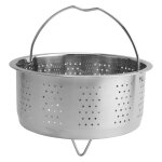 Panier vapeur en acier inoxydable, cuiseur à riz pour instantané avec poignée, autocuiseur, Panier vapeur en acier inoxydable, cuiseur à riz pour instantané avec poignée, autocuiseur,