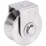 Roulement de roue rouleau porte coulissante en acier inoxydable 304 poulie type v 2 pouces pour la manutention ...