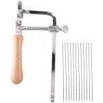 Tlily - scie professionnelle ajustable arc bois manche de cadre outils main bijoutier Tlily - scie professionnelle ajustable arc bois manche de cadre outils main bijoutier