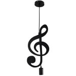 Suspension, plafonnier en fer, note de musique, lustre d'ombre lumire suspendue pour loft bar studio ...