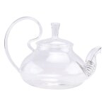 Théière en verre de café fleur poignée haute résistante à la chaleur 650ml floraison avec crépine Théière en verre de café fleur poignée haute résistante à la chaleur 650ml floraison avec crépine