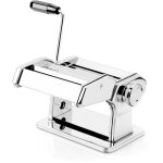 Machine � p�tes manuelle ? 21 x 20 x 15 cm ? en acier inox ? rouleau avec �paisseur de nouilles r�glable ...