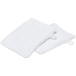 Lot de 2 gants organic 100% coton bio 450 g / m 16x21 blanc craie