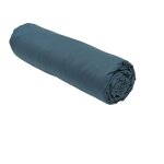 Today - drap housse 100% coton 57 fils 160x200 cm bonnet 30 cm bleu paon