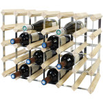 Todeco - etag�re � vin , range - bouteilles, 30 bottles, 61, 2 x 42 x 22, 8 cm, bois naturel, dimensions: ...