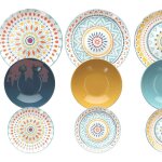 Tognana - service de vaisselle 18 pi�ces maya porcelaine multicolore