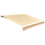 Toile d'auvent orange et blanc 350x250 cm vidaxl