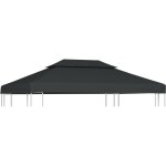 Vidaxl - toile de belvédère 2 niveaux 310 g / m² 4x3 m anthracite Vidaxl - toile de belvédère 2 niveaux 310 g / m² 4x3 m anthracite