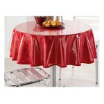 Douceur d'intrieur - toile cire de protection transparente - d 180 cm - ronde - livraison gratuite