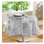 Toile cir�e de table ronde persane, � 160 cm