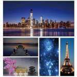 Toile de d�coration murale led tableau illumin� avec minuterie 110x55cm, motif bouddha