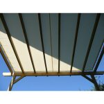 Toile d'ombrage pergola 3x3m imperm�able avec ?illets � poser sur une structure couleur: anthracite