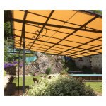 Toile d'ombrage pergola 5x3m imperm�able avec ?illets � poser sur une structure couleur: beige