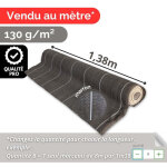 Toile de paillage 130g m2 vente au m�tre largeur 1, 38m anti - mauvaises herbe coloris marron bache tiss�e ...