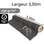 Toile de paillage anti mauvaises herbes longueur 10m largeur 3, 3m coloris marron 130gr m2 grande largeur ...
