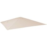 Toile de rechange pour parasol dport de luxe hhg, 3x3m, crme